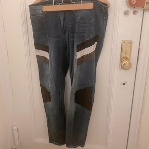 ABS Skinny Jeans with Colored Stripes size 30